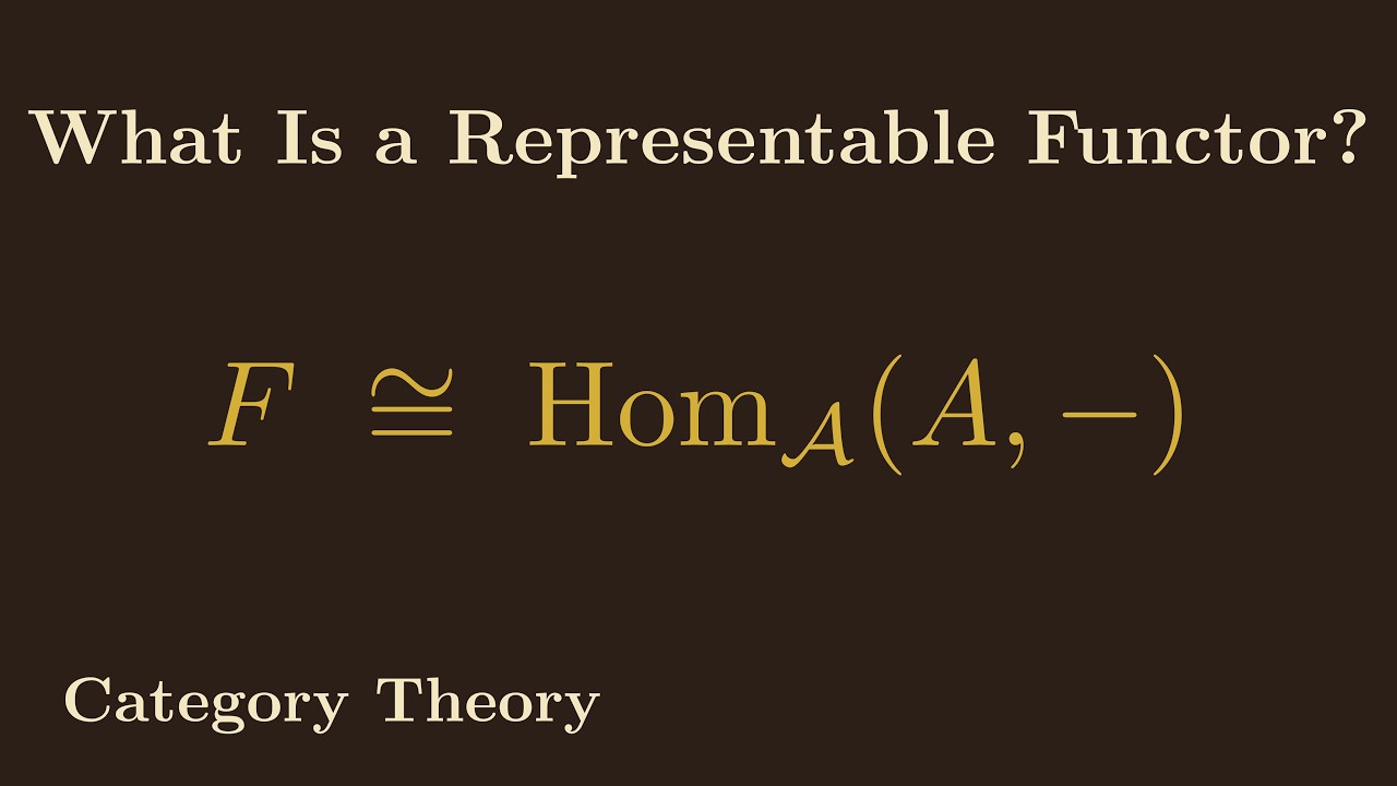 Representable Representable Functors (Category Theory) - YouTube