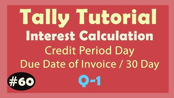 Tally - Interest calculation Q-1  | How to Calculate Interest on Party in Tally ERP9 in Hindi