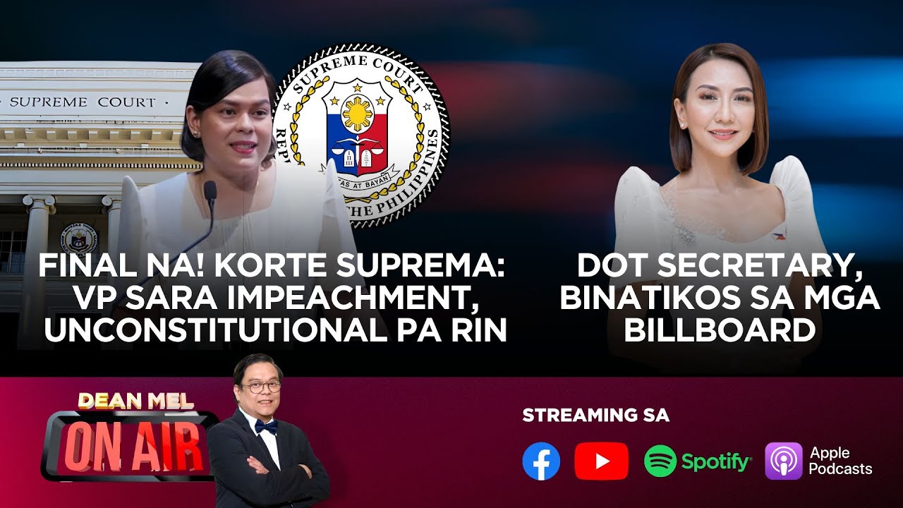FINAL NA! VP Sara's Impeachment, Unconstitutional - ayon sa Korte Suprema | DMOA