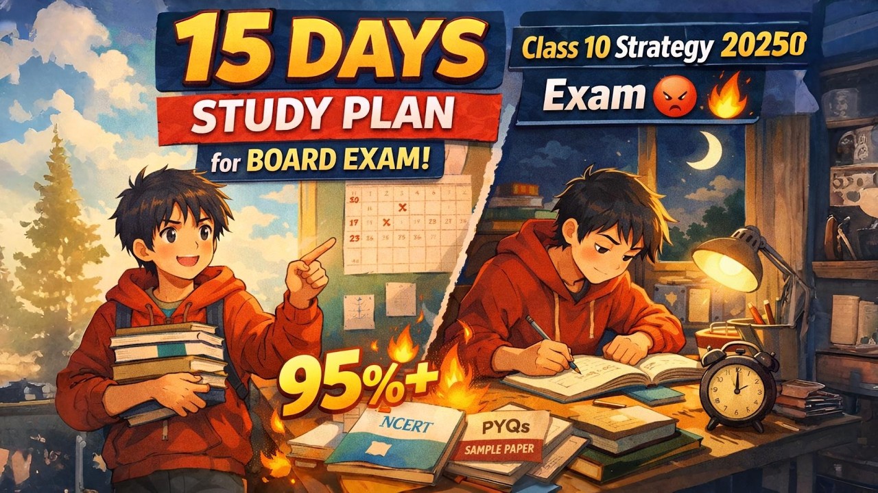 15 Days Study Plan for Board Exam 😡🔥 | Class 10 Strategy 2025 | Exam ...
