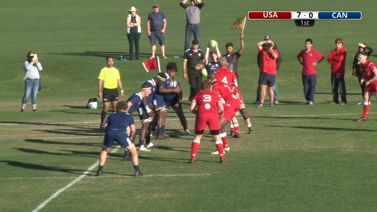 Rugby Canada U18 Red vs. USA Blue 20181228 YouTube