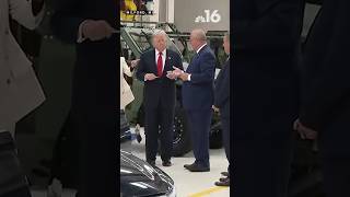 Trump signs vehicles while on tour through General Motors