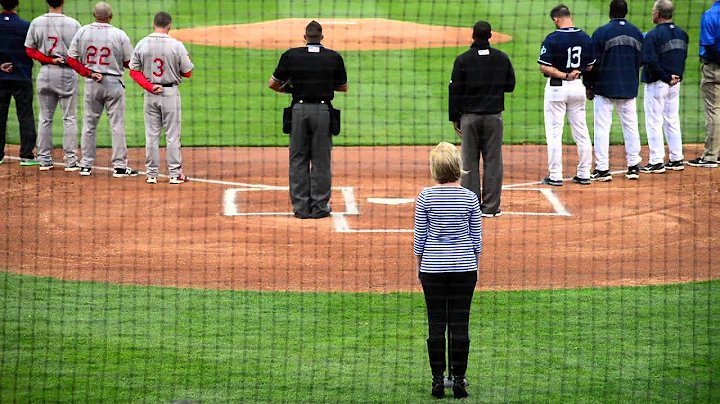 Karen Covington Singing the National Anthem 16 Apr...