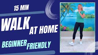 15-Minute Walk at Home🚶‍♀️Gentle Low-Impact Exercise for Seniors and Beginners