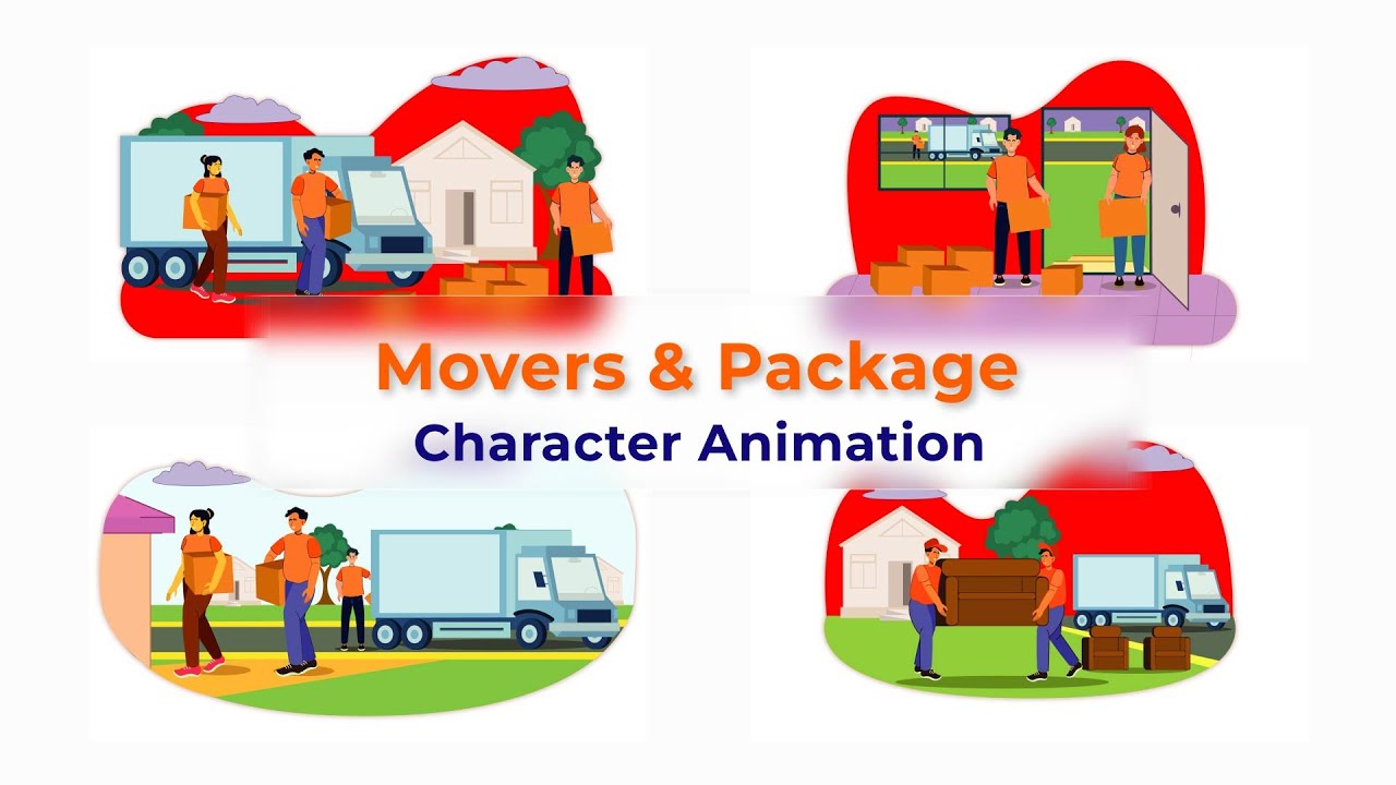Flat Character Motion Graphic Animation | After Effects Templates ...