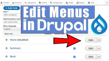How to Edit Menus in Drupal website?
