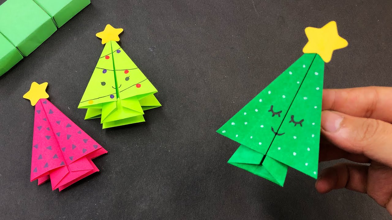 Easy Origami Christmas Tree Tutorial - Perfect Christmas Paper Craft ...