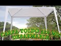 Carpa Toldo 3x2 Mts desarmable Blanco Tubería Hierro. Como armar y desarmar Parasol Gazebo. 4k 2021