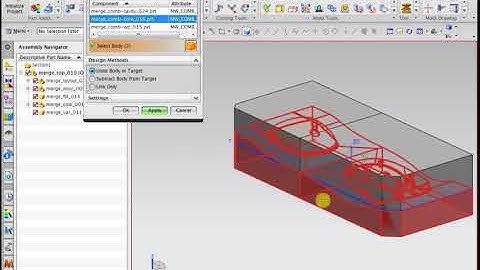 NX Mold Wizard Activity 23 - Merge cavities (Short Video & No Sound)
