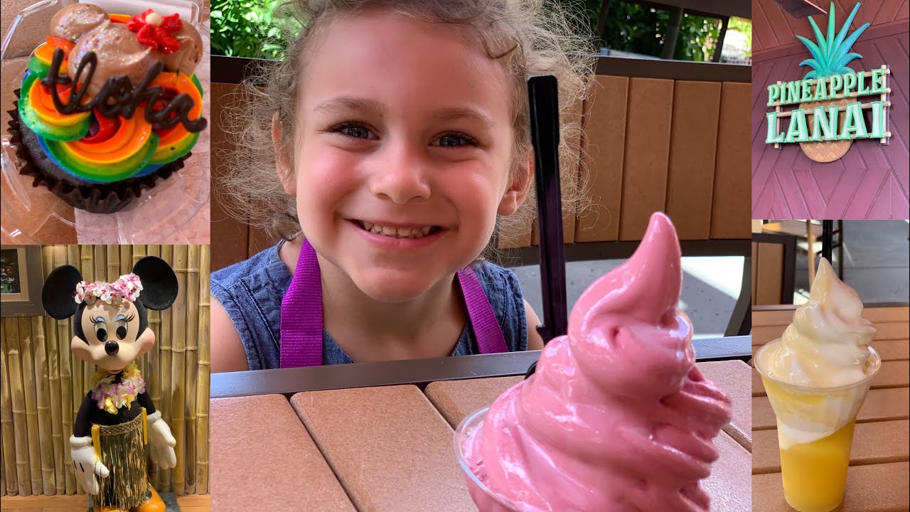 PINEAPPLE SWIRL Dole Whip from Pineapple Lanai at Disney Polynesian Village Resort! 🍦🍍🌴🌋🌺