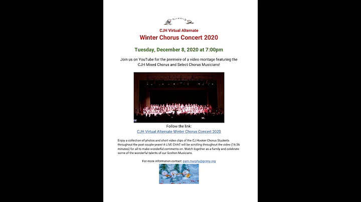 CJH Alternate Winter Chorus Concert 2020