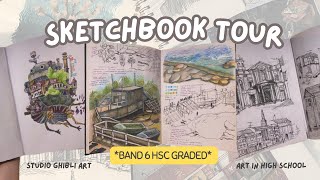 ULTIMATE SKETCHBOOK TOUR🖌️*updated* | my artstyle, top band 6 hsc graded