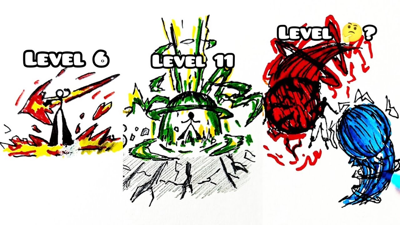 Drawing Stickman Evolution From Level 1 to Infinity 😱 [Part 5] - YouTube