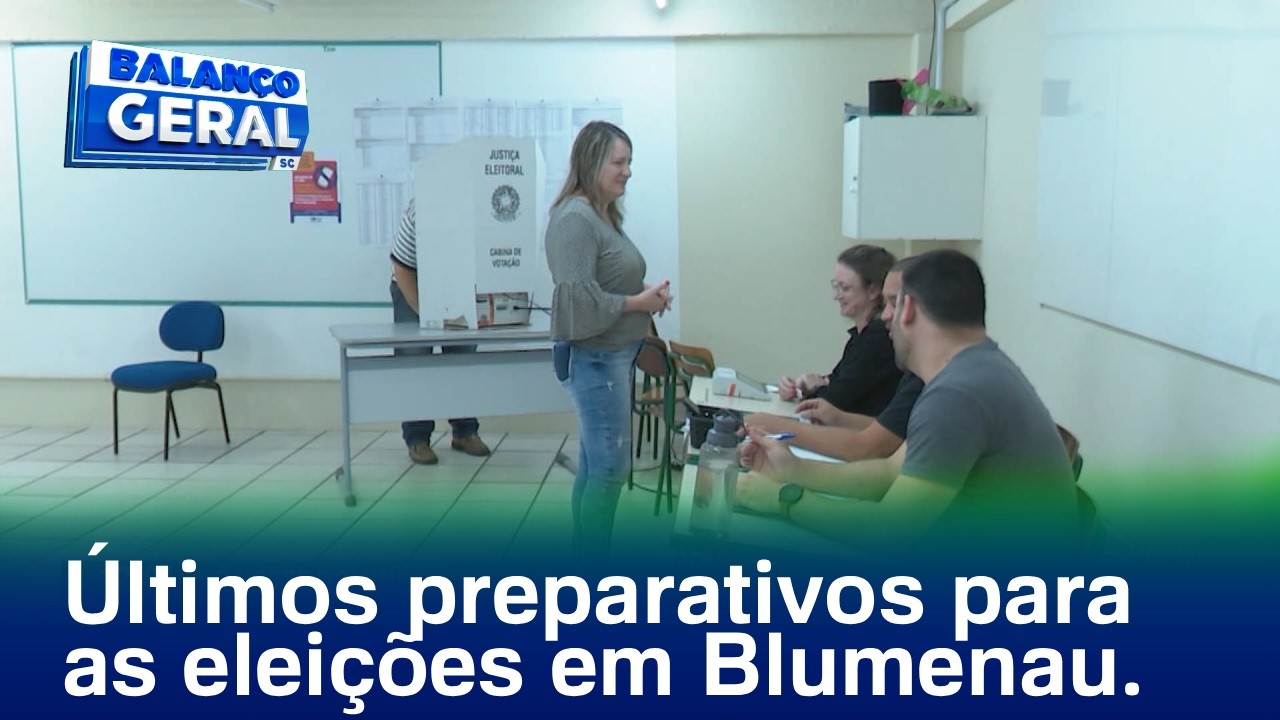 É neste domingo: últimos preparativos para as eleições em Blumenau