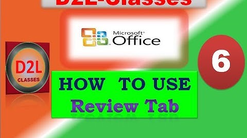 Ms word 2007 tutorial - Hindi - Use of Review Tab - Part 6 | By D2L-classes