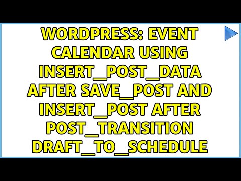 Event Calendar using insert_post_data after save_post and insert_post after post_transition...