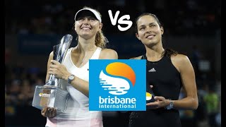 Sharapova vs Ivanovic ● 2015 Brisbane Final Highlights