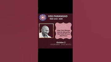 October 2 | GANDHI JAYANTI | HSS PANANGAD | NSSS Unit : 649 | #nss #shorts