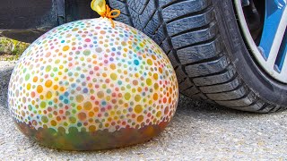 Crushing Crunchy & Soft Things by Car! EXPERIMENT CAR vs GIANT ORBEEZ WATER BALLOON