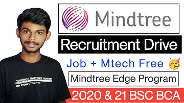 Mindtree Is Hiring Freshers | Edge Program | Job + MTech | BSC & BCA Students | Apply Now