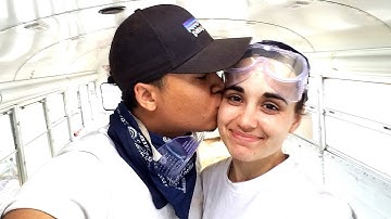 SKOOLIE- SCHOOL BUS CONVERSION!!! Rust removal part 1