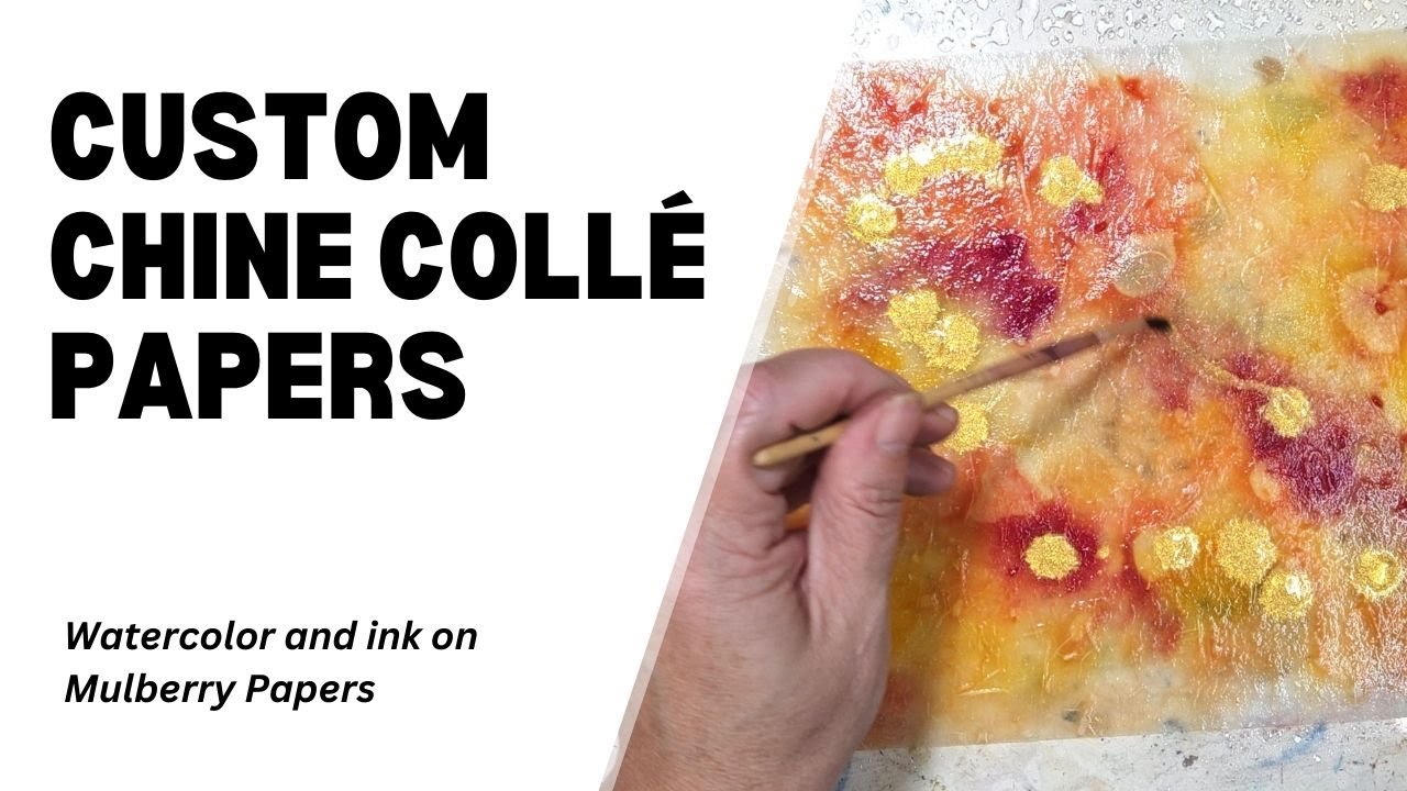 Hand Color Paper How to Hand-Color Mulberry Paper for Chine Collé and Mixed Media - YouTube