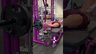 How to Hip Thrust Planet Fitness Smith Machine Tutorial including set up tutorial gym hipthrust