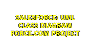 Salesforce: UML Class Diagram Force.com Project (3 Solutions!!)