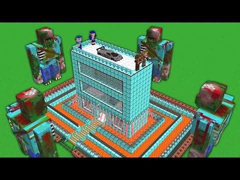 TƏHLÜKƏSİZ EV VS ZOMBİ KING! 😱 - Minecraft