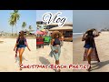 Vlogmas my office eoy christmas beach parties  fun food and games  oniru beach  golden beach