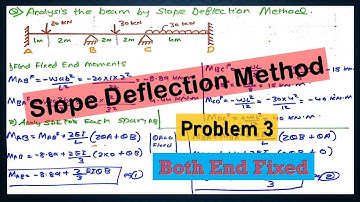 Problem 3 Slope Deflection Method | Structural analysis - 2