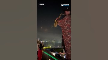 Thumbnail of #Lebanese saxophonist plays on as #Iranian missiles charge towards #Israel | #shorts