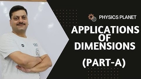 1.1(a) APPLICATIONS OF DIMENSIONAL ANALYSIS
