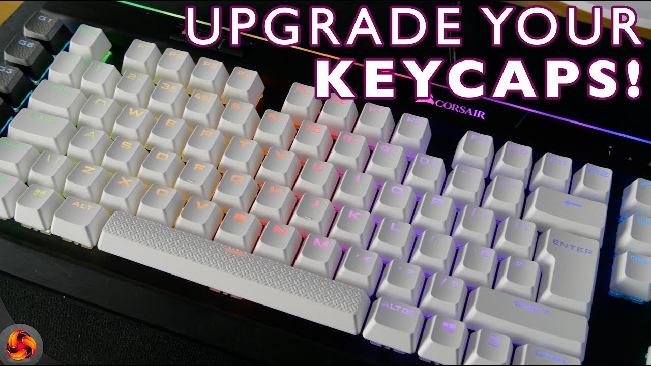 Corsair Pbt Double Shot Keycaps White Upgrade Your Board Youtube