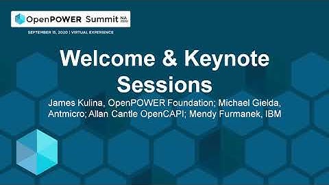 Welcome & Keynote Sessions - James Kulina; Michael Gielda; Allan Cantle; Mendy Furmanek