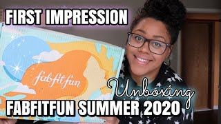 FAB FIT FUN SUMMER 2020 UNBOXING // FIRST IMPRESSION AND REVIEW @momlikely