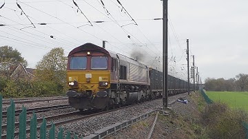 DB Cargo Class 66 passes Copmanthorpe (18/11/25)