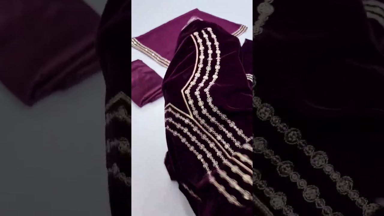 CHARIZMA NEW MAROON VELVET PARTY WEAR
