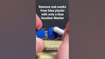 Remove nub marks from blue plastic with only a Gundam marker