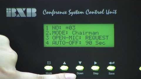 Conference Mode Settings-Normal-BXB FCS Series digital conference system