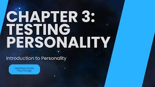 Celebrity Introduction to Personality: Chapter 3 - Testing Personality Wealth
