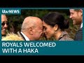 Harry and Meghan receive traditional Maori haka greeting in New Zealand | ITV News