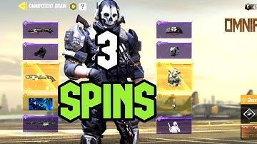 MY SPINS FOR OMNIPOTENT DRAW IN CALL OF DUTY MOBILE CODM COD MOBILE