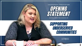 Rep. Cammack Introduces FL-03 Witness During Committee Hearing On Supporting Underserved Communities