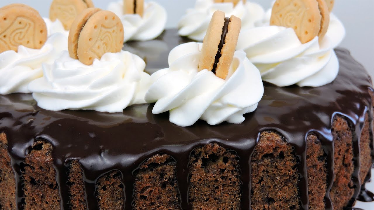 Pastel de Chocolate y galletas Príncipe