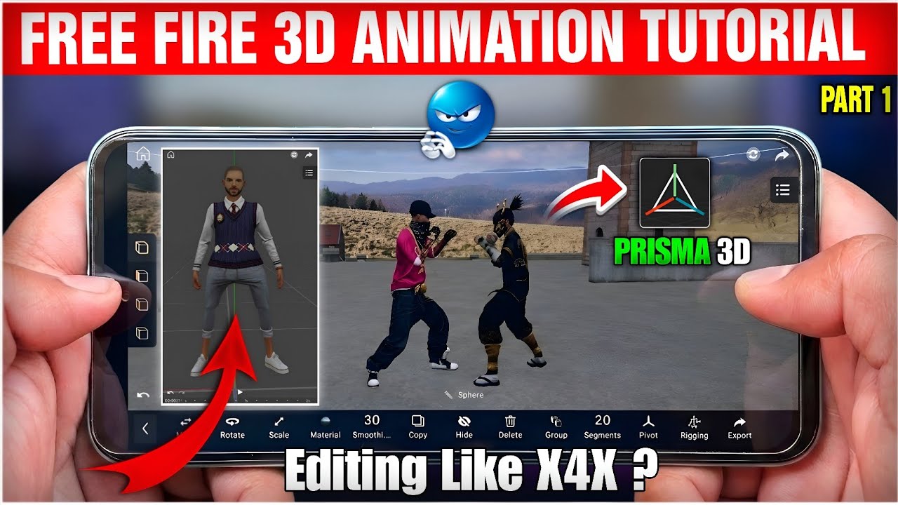 How to Make Free Fire 3D Animation in Prisma 3D | Beginner Tutorial ...