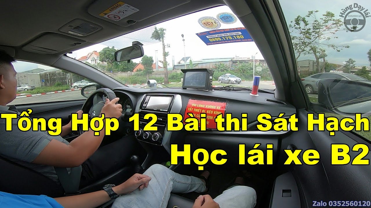 Học lái xe B2 2021 | 12 bài thi sát hạch lái xe | Ô Tô Vlog dạy lái