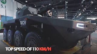 DAY 4 IDEX 2023 Defense Exhibition NIMR RCV Robotic Combat Vehicle Milrem Type-X Milkor UAV armored