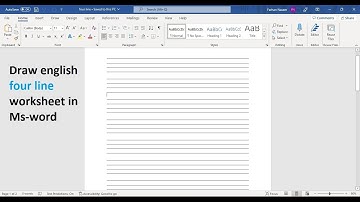 How to draw English four line worksheet in Microsoft word? 2022