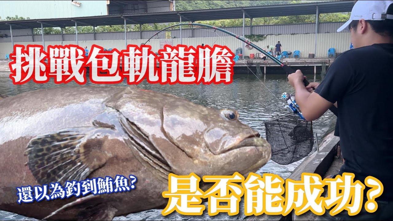 [海釣場]挑戰包軌龍膽 能不能成功？|人生首隻龍在潮旺第一次在綜合池釣龍膽|龍膽料理|